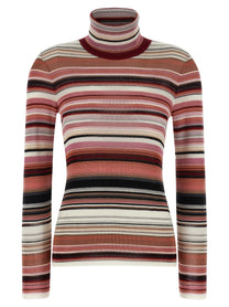 Missoni Striped Turtleneck Sweater Blue