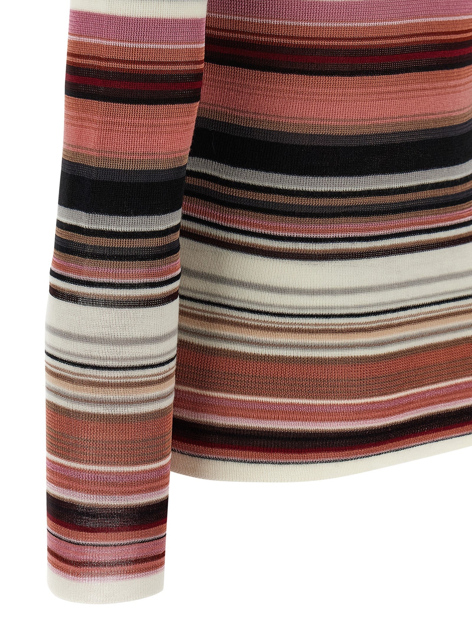 Missoni Striped Turtleneck Sweater Blue