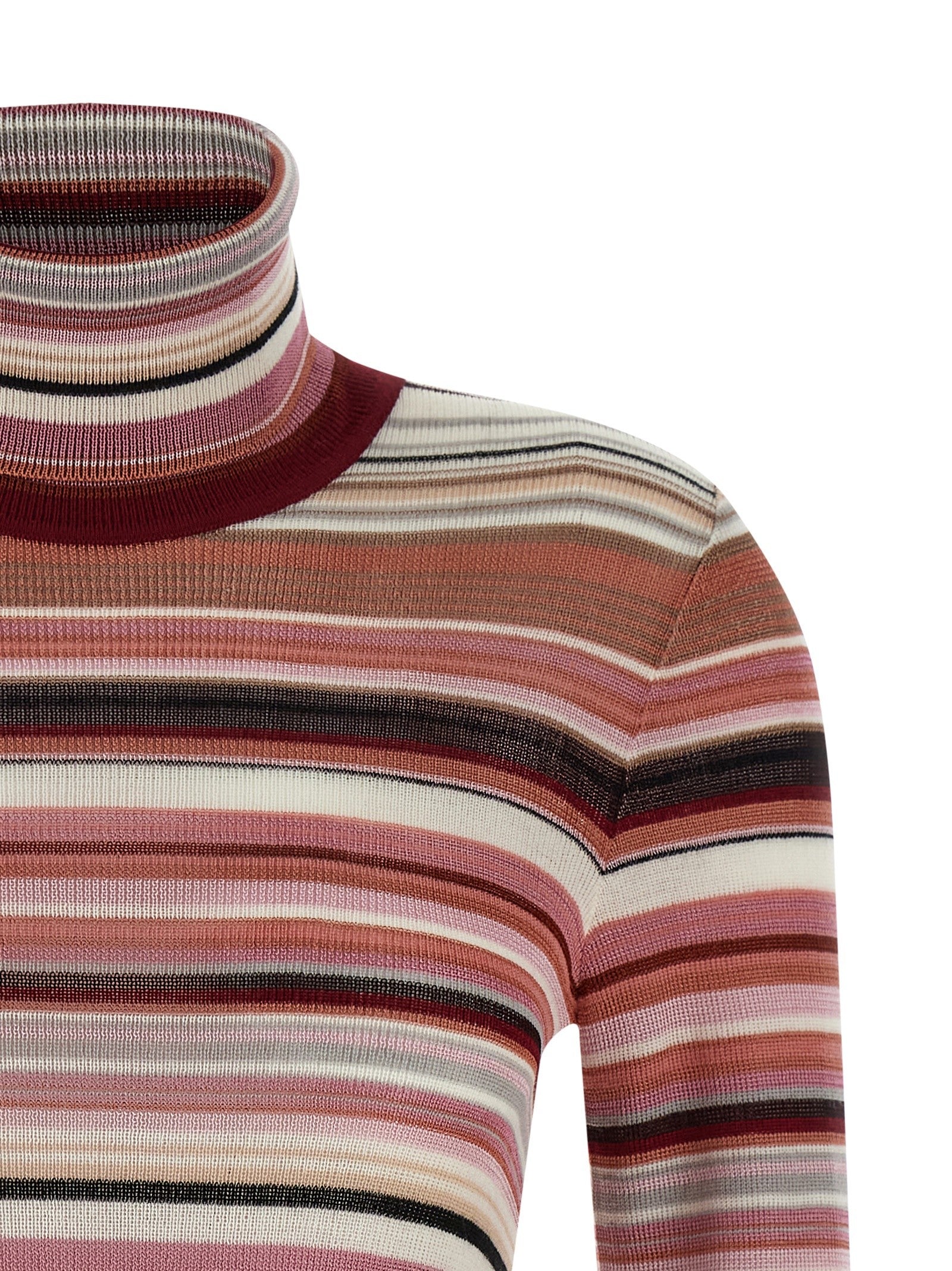 Missoni Striped Turtleneck Sweater Blue
