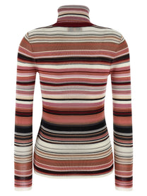 Missoni Striped Turtleneck Sweater Blue