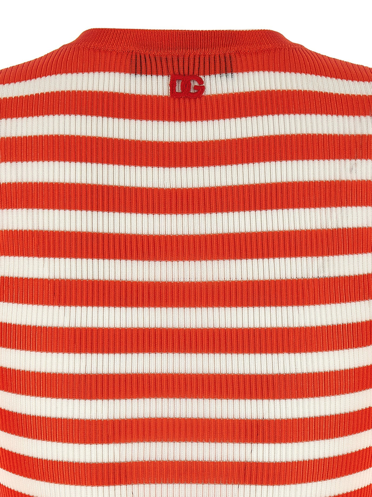 Dolce &amp; Gabbana Striped Viscose Cardigan Orange