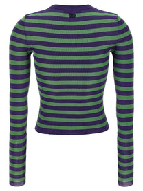 Dolce &amp; Gabbana Striped Viscose Sweater Gold