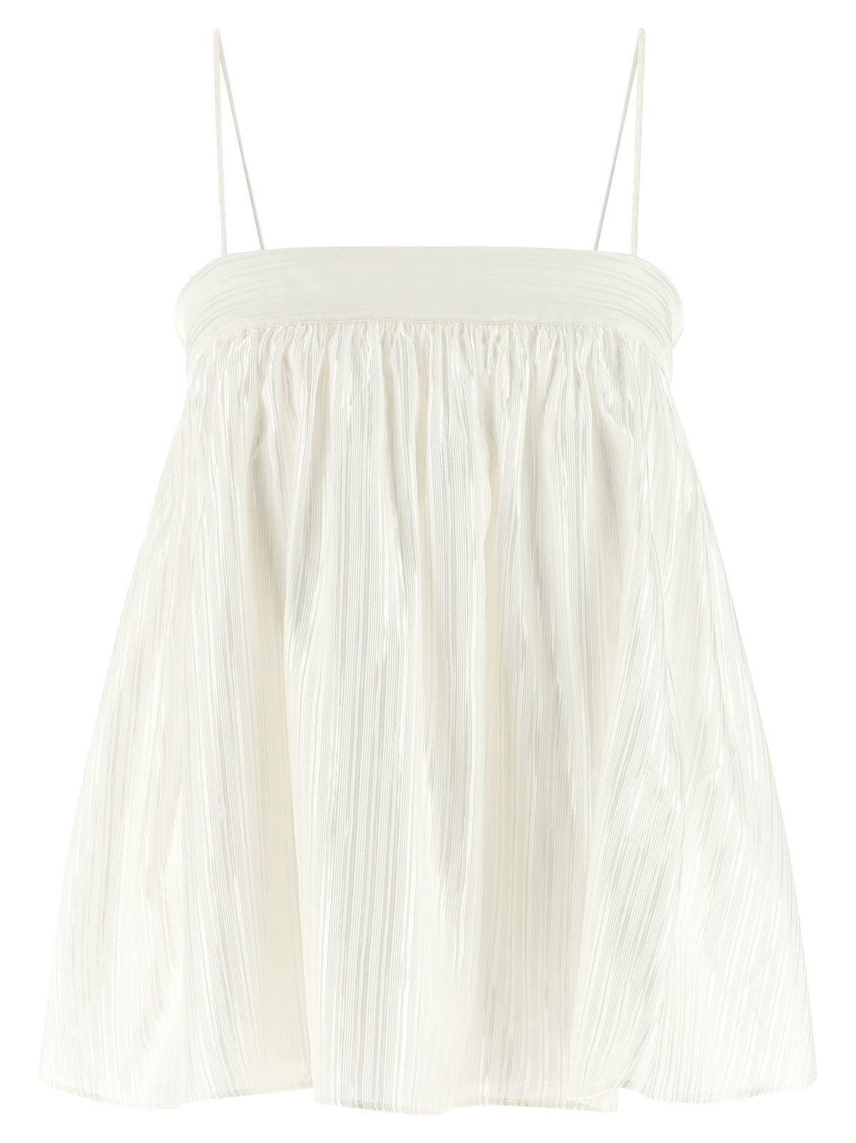 ROTATE Birger Christensen Striped Viscose Top White