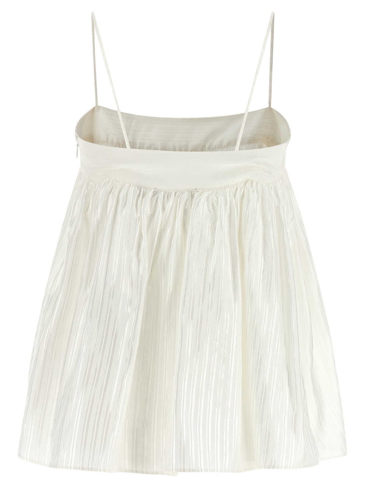 ROTATE Birger Christensen Striped Viscose Top White