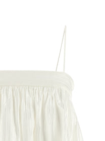 ROTATE Birger Christensen Striped Viscose Top White