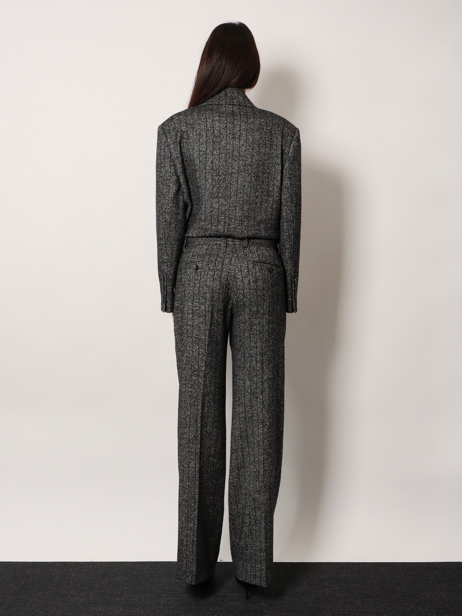 Dolce &amp; Gabbana Women's Striped Wool Blend Trousers Pattern