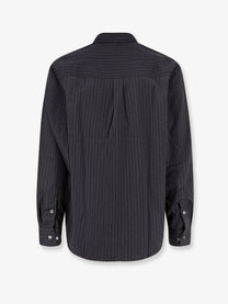 Tonywack Unisex Striped Wool Blend Unisex Shirt Grey