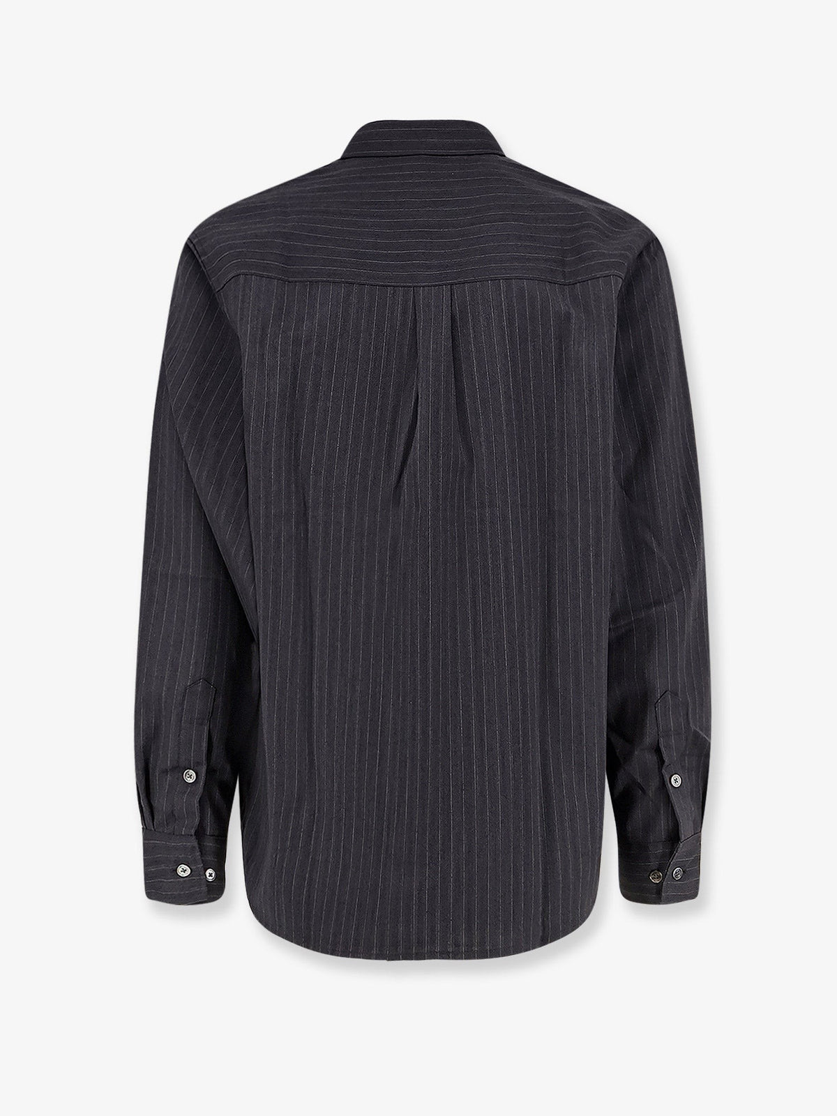 Tonywack Unisex Striped Wool Blend Unisex Shirt Grey, view 5