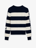 Celine Women's Striped Wool Sweater White