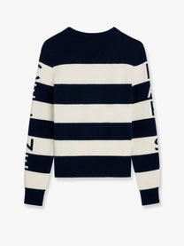 Celine Women's Striped Wool Sweater White Celine