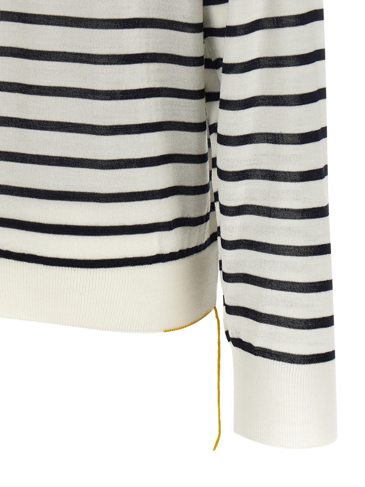 Fendi Striped Wool Sweater White