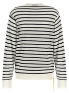 Fendi Striped Wool Sweater White