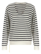 Fendi Striped Wool Sweater White