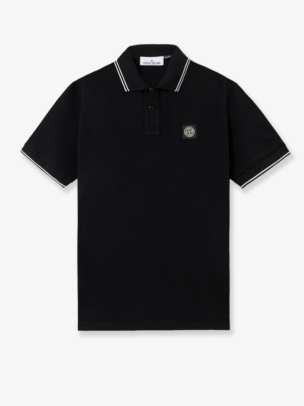 Stone Island Men's Strtech Organic Cotton Polo Shirt Black