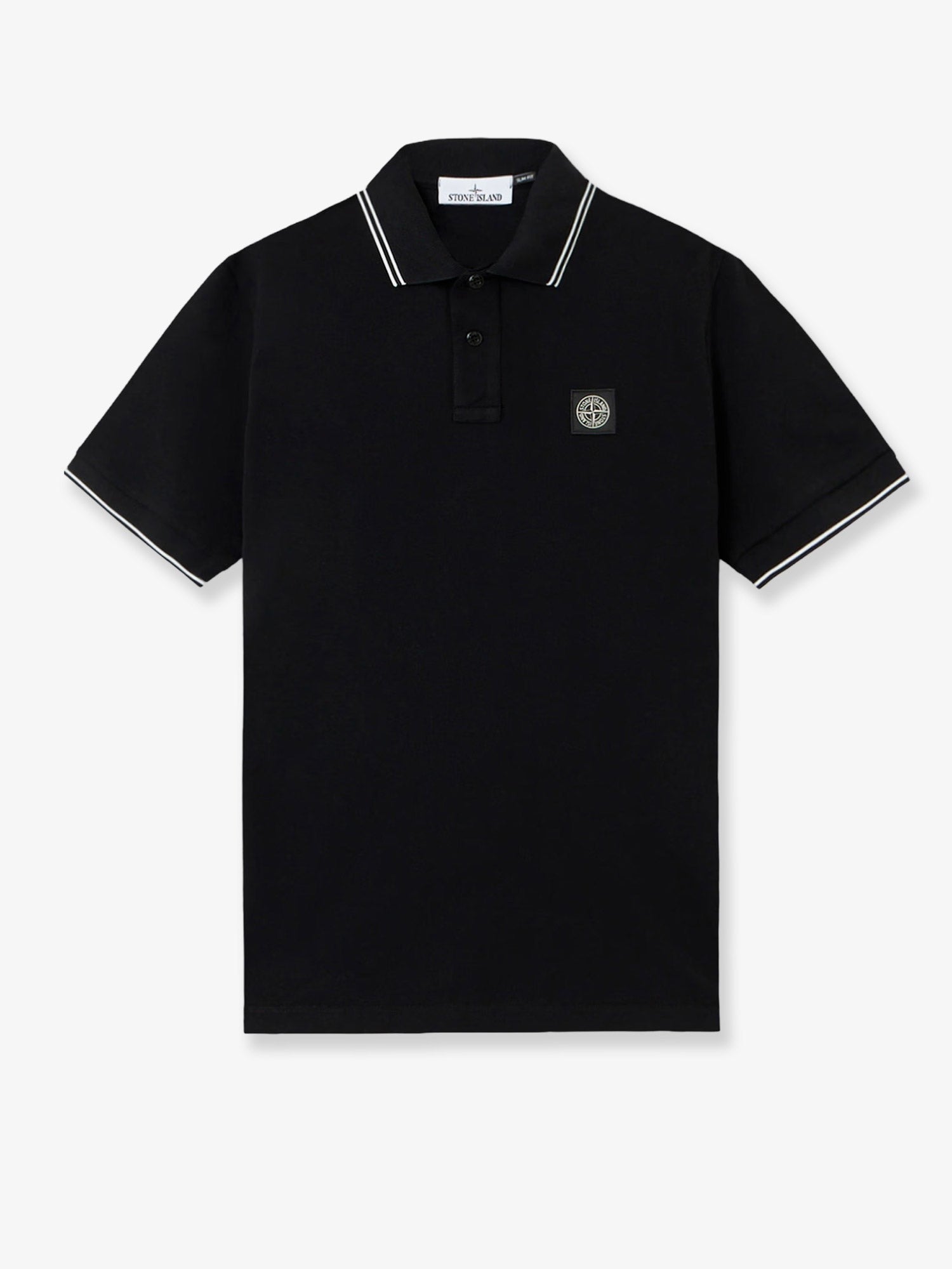 Stone Island Men's Strtech Organic Cotton Polo Shirt Black