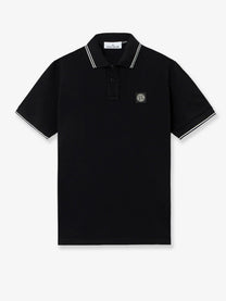 Stone Island Men's Strtech Organic Cotton Polo Shirt Black