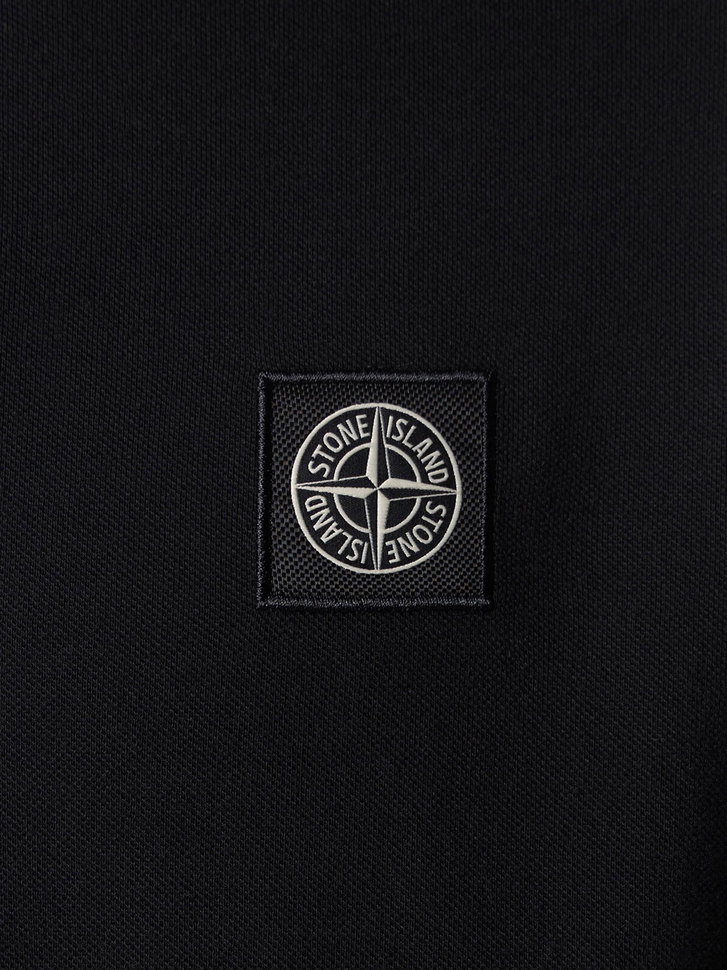 Stone Island Men's Strtech Organic Cotton Polo Shirt Black