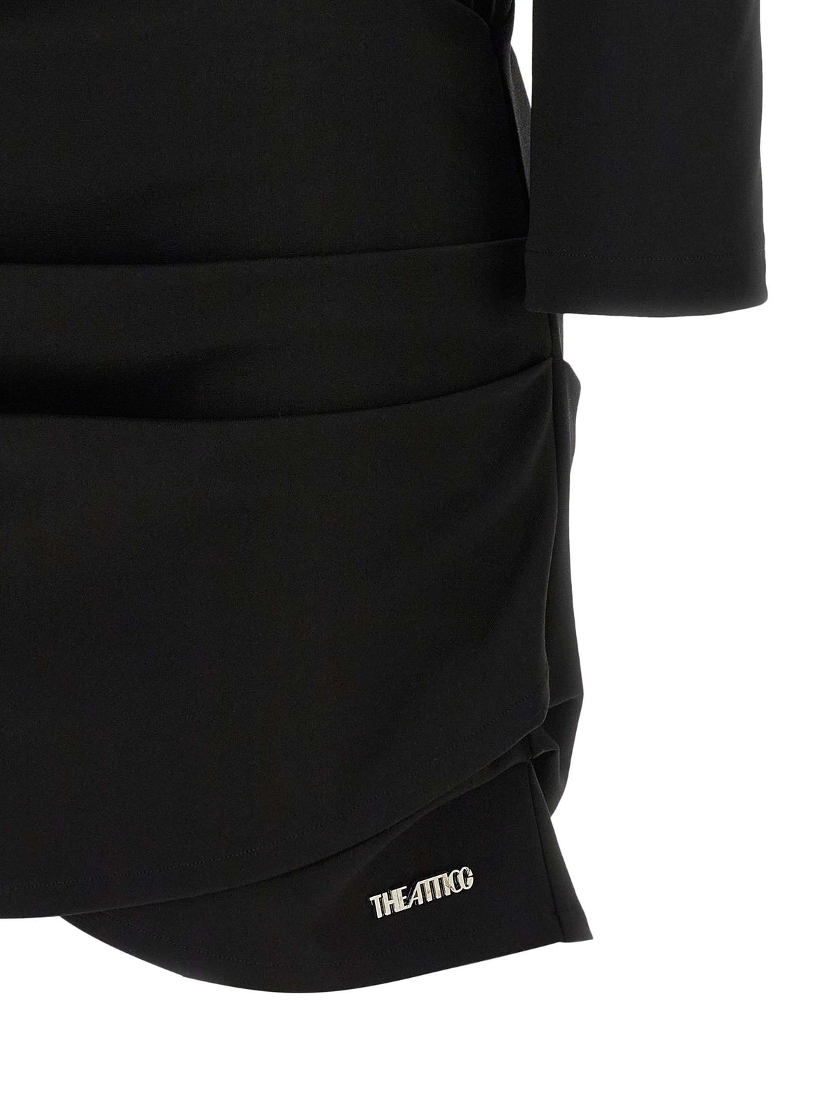 The Attico Structured Shoulder Dress Black