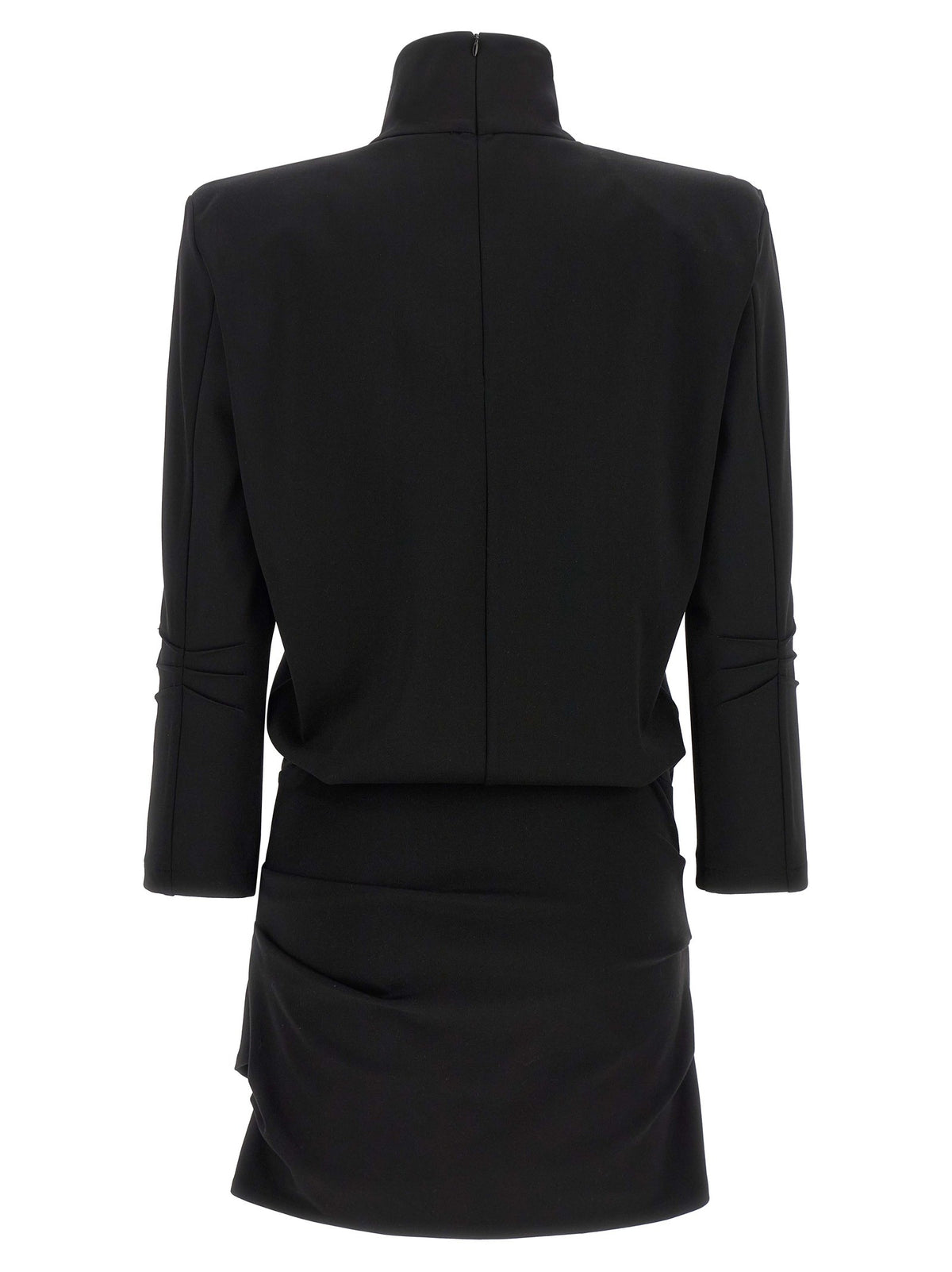 The Attico Structured Shoulder Dress Black