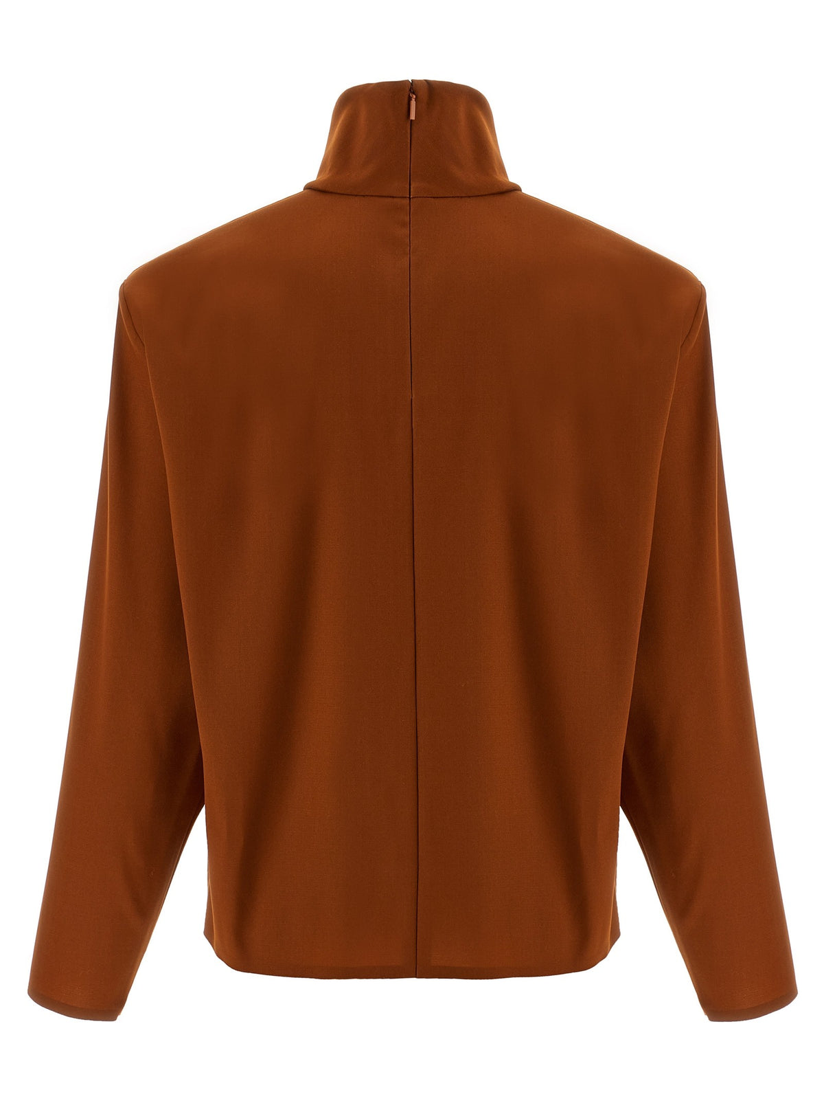 Saint Laurent Structured Shoulder Sweater Orange, view 2