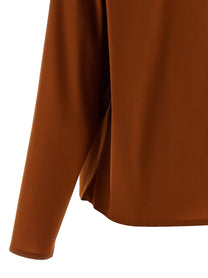 Saint Laurent Structured Shoulder Sweater Orange