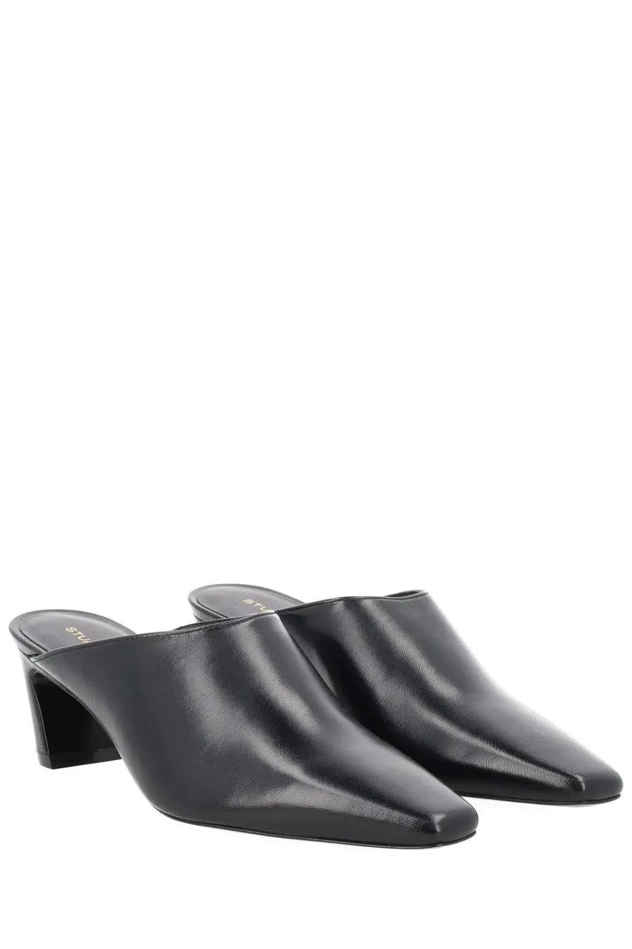 Stuart Weitzman Women's Heeled Mule Stassi Black, view 2
