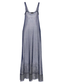 Rabanne Studded Mesh Dress Blue