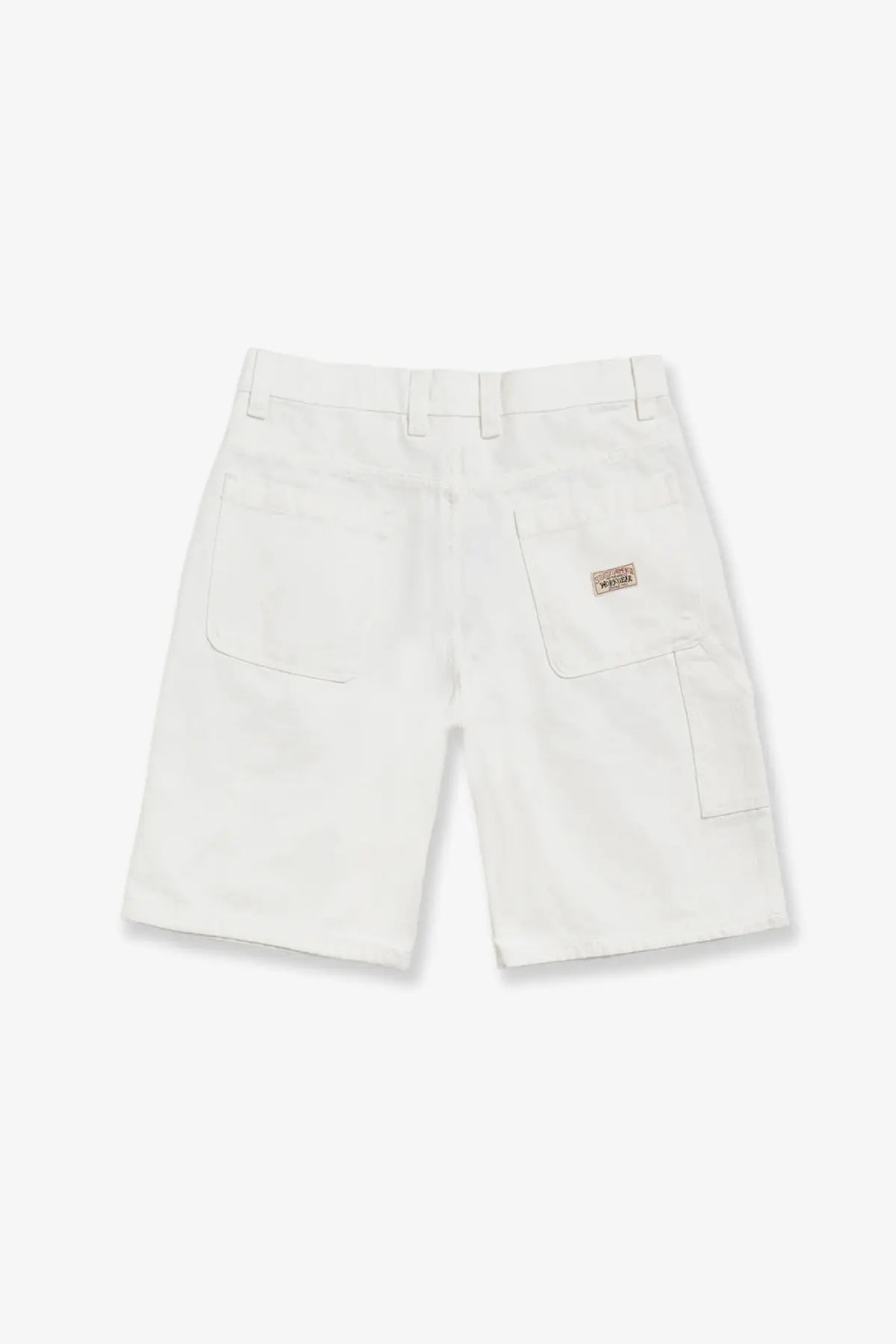 Stussy men’s cotton bermuda shorts bone in white with durable fabric and subtle stitching details