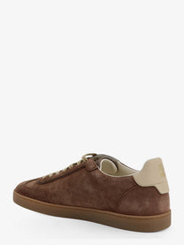 Brunello Cucinelli Men's Suede and Leather Sneakers White, view 3