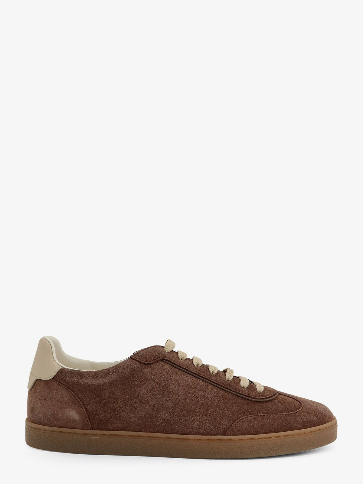 Brunello Cucinelli Men's Suede and Leather Sneakers White