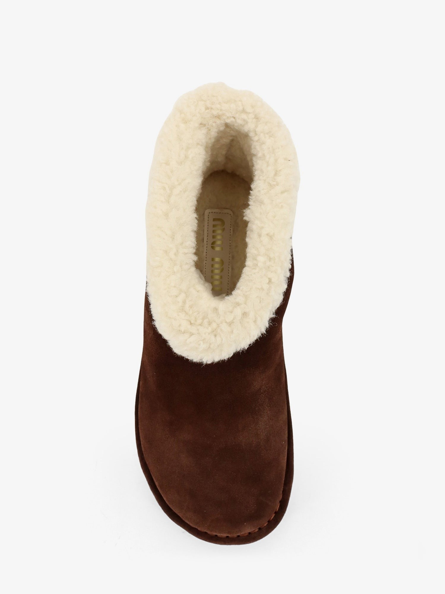 Miu Miu Women's Suede Ankle Boots Gold