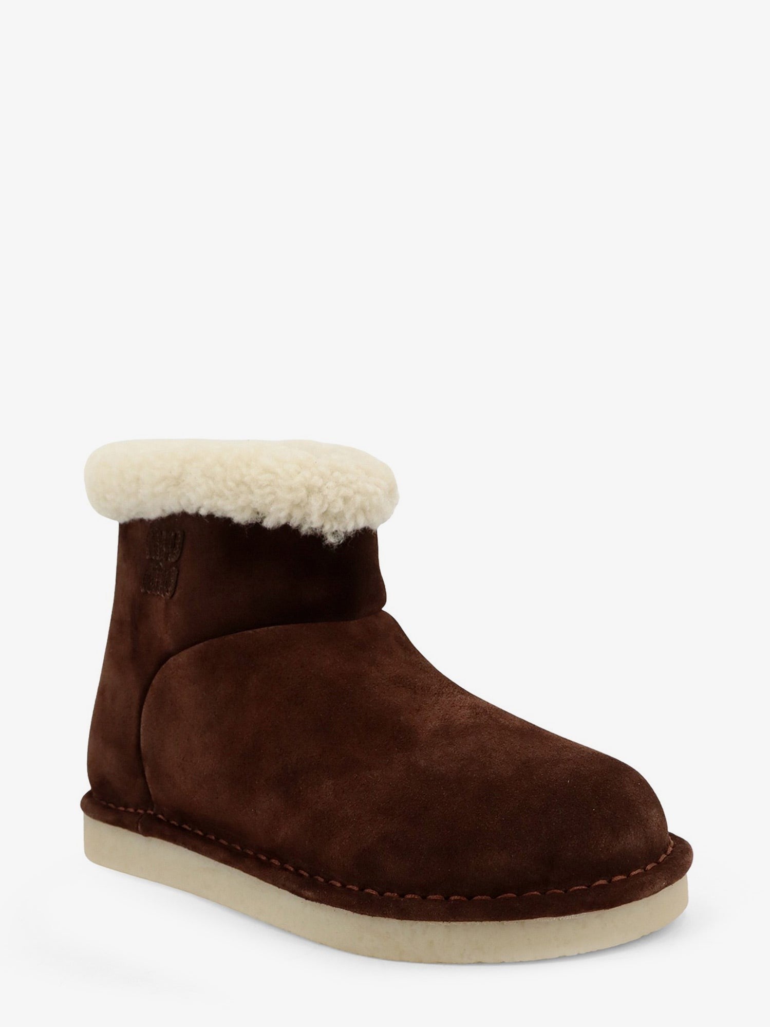 Miu Miu Women's Suede Ankle Boots Gold