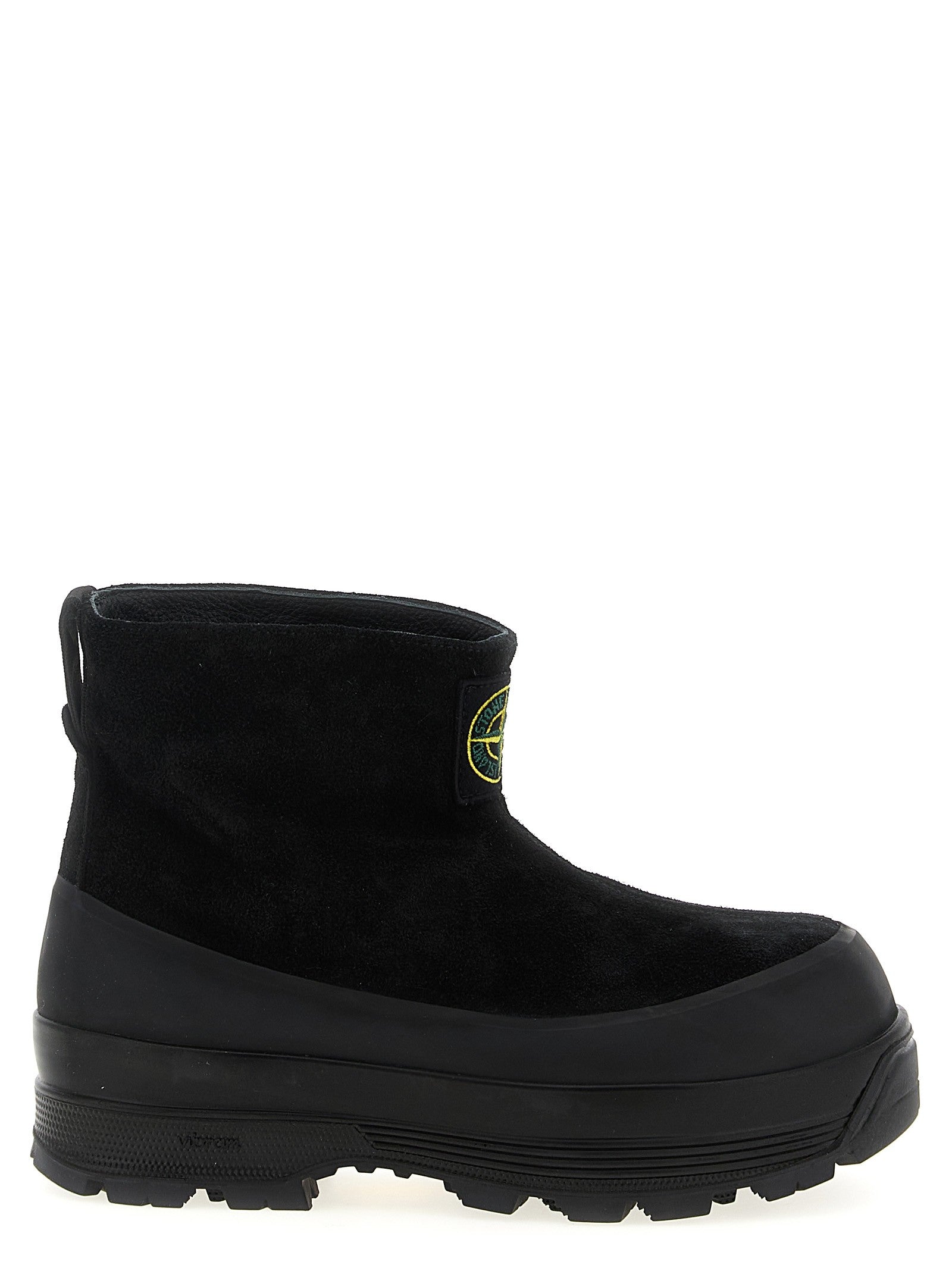 Stone Island Suede Ankle Boots Black