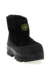 Stone Island Suede Ankle Boots Black