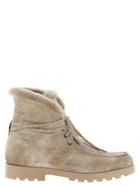 Santoni Suede Ankle Boots Beige