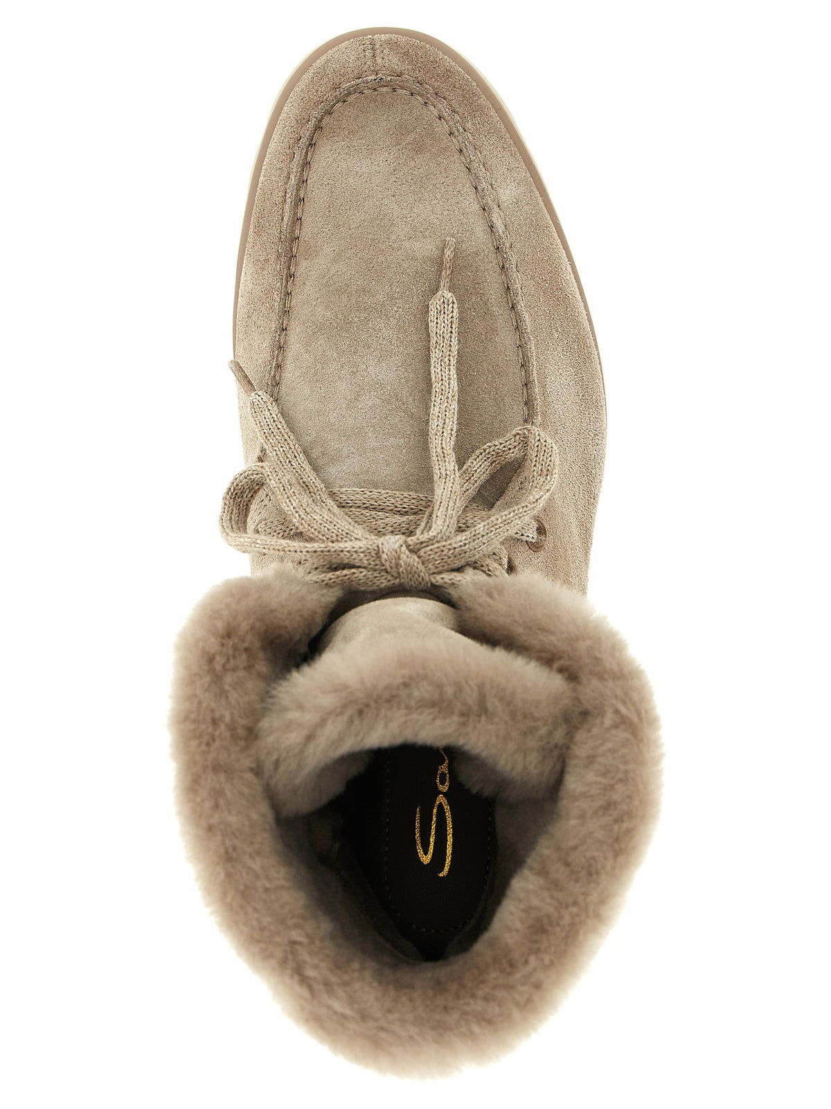 Santoni Suede Ankle Boots Beige