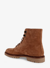 Brunello Cucinelli Men's Suede Ankle Boots Beige, view 3