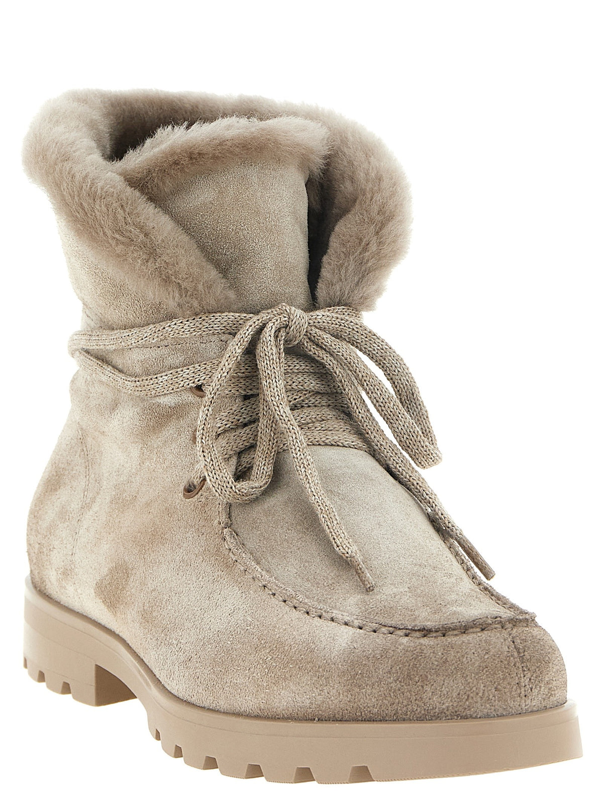 Santoni Suede Ankle Boots Beige