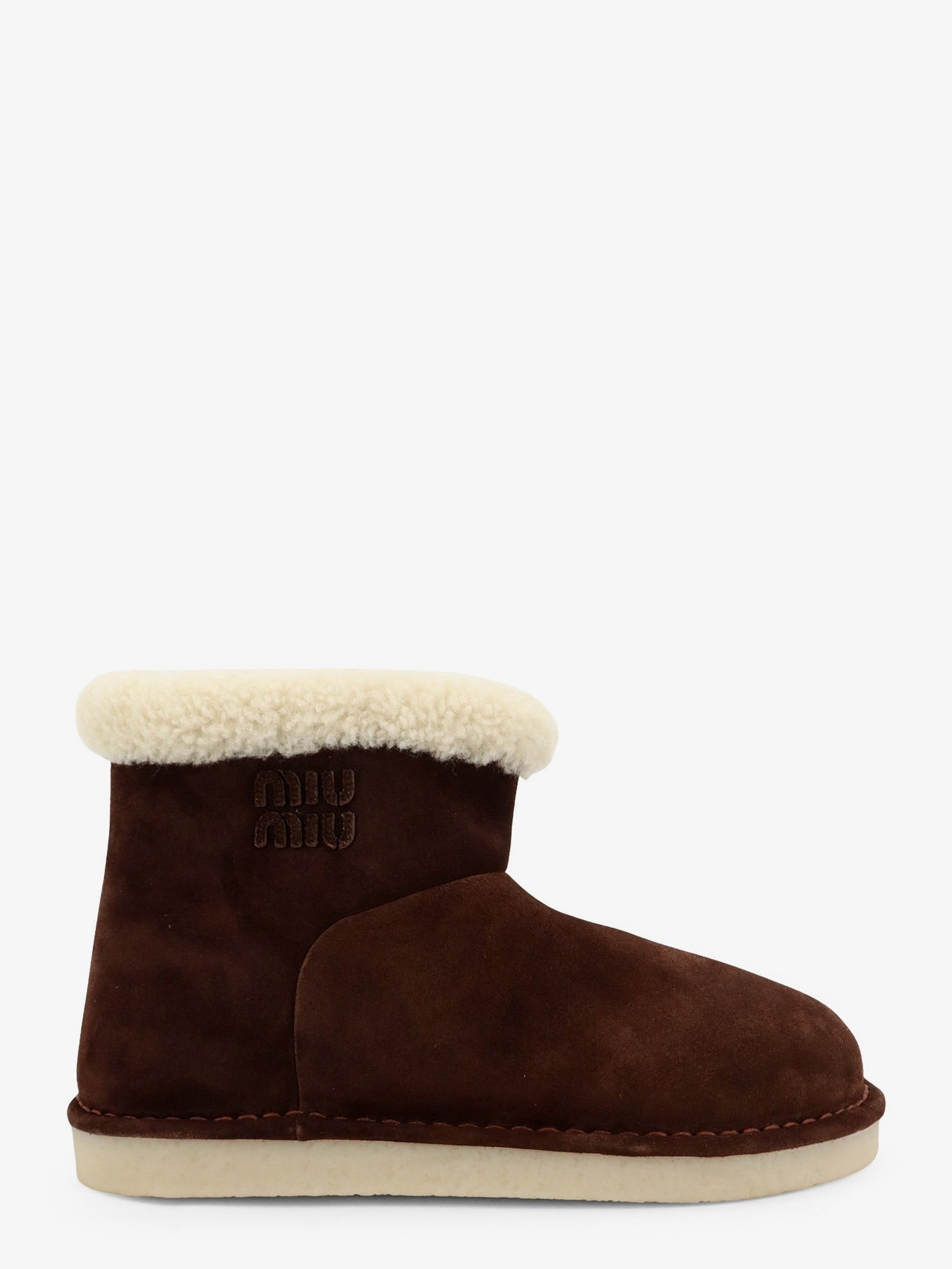 Miu Miu Women's Suede Ankle Boots Gold