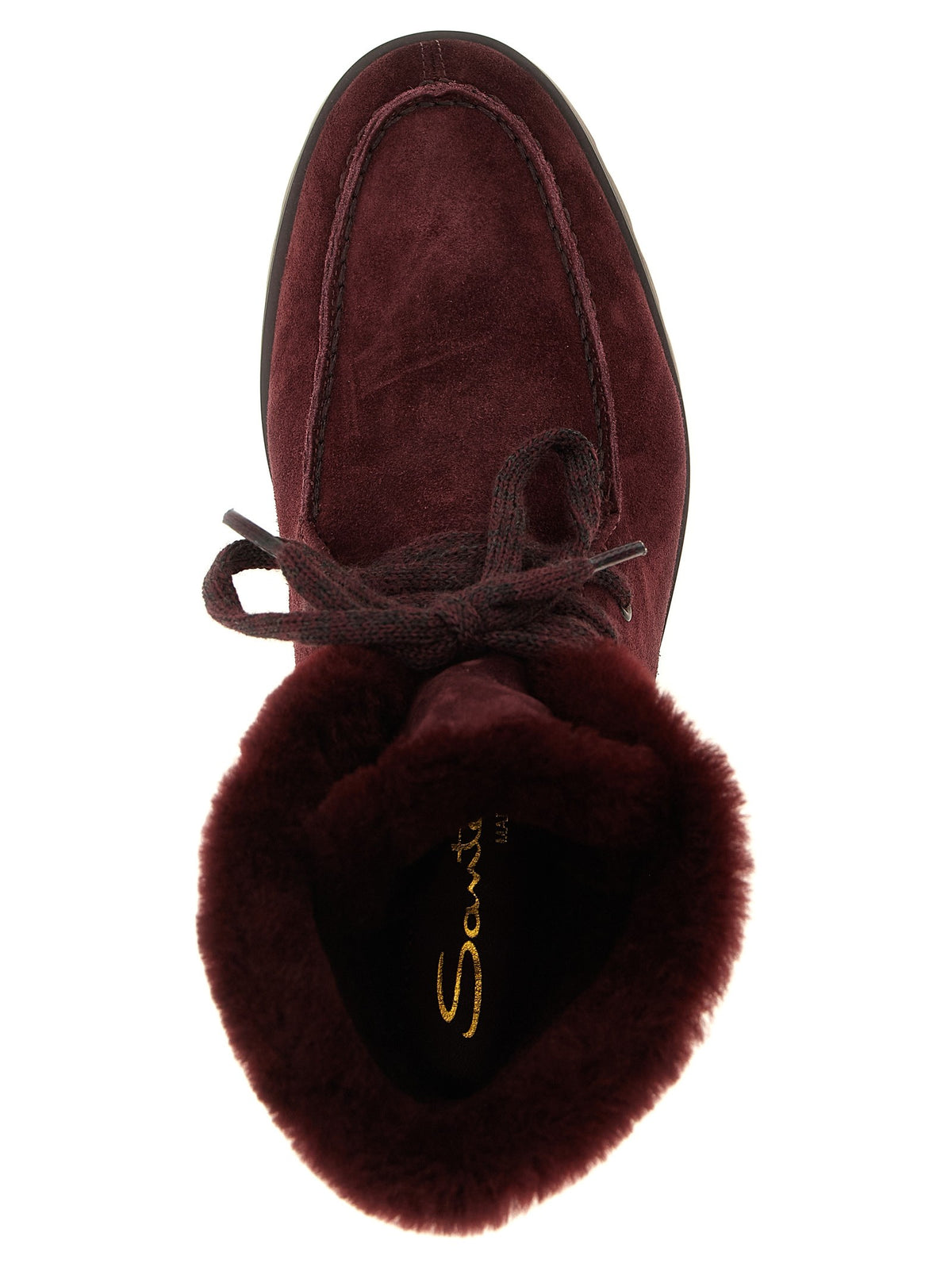 Santoni Suede Ankle Boots Red