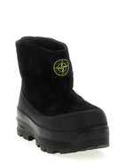 Stone Island Suede Ankle Boots Black, view 2