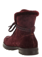 Santoni Suede Ankle Boots Red