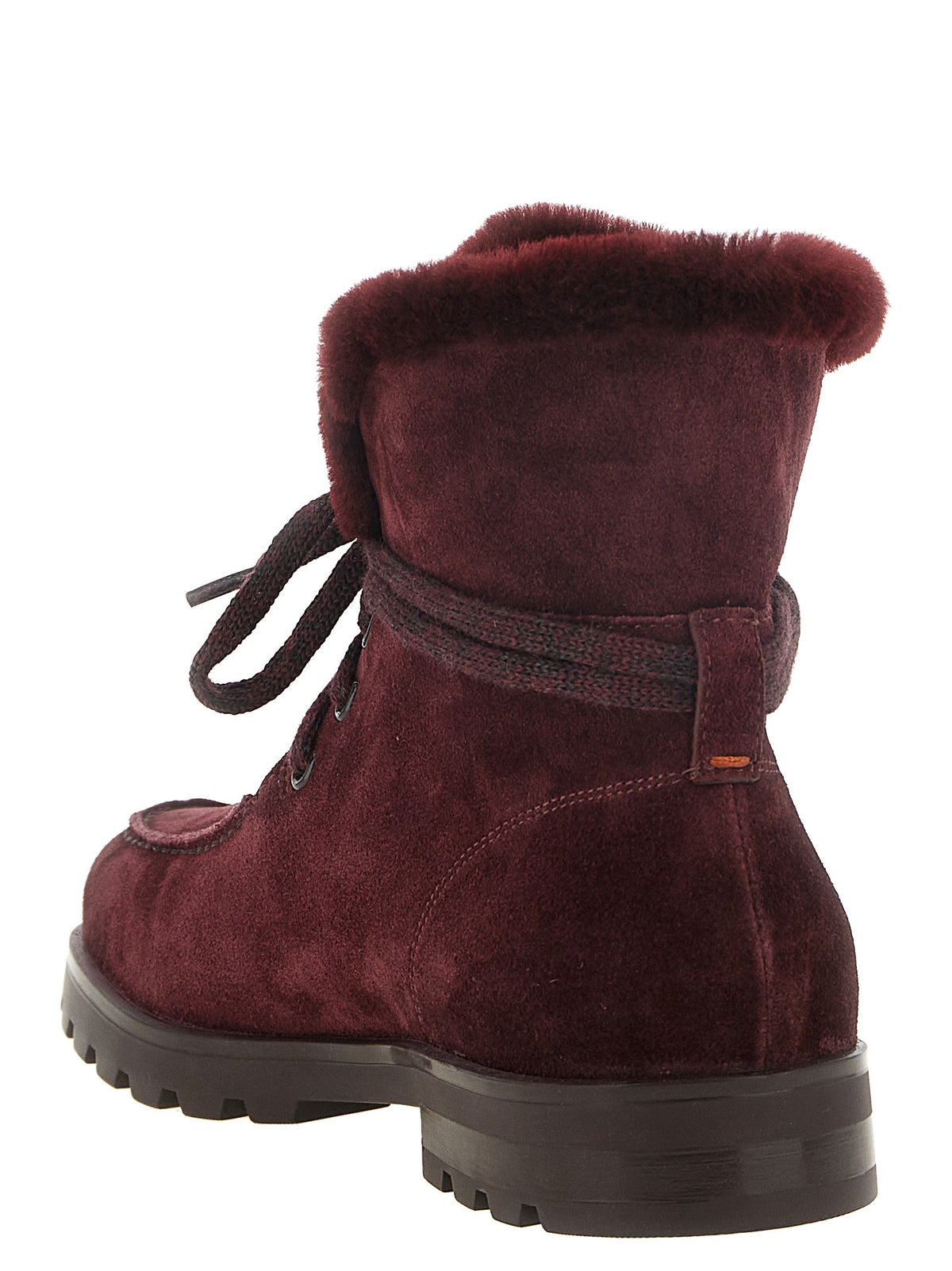 Santoni Suede Ankle Boots Red