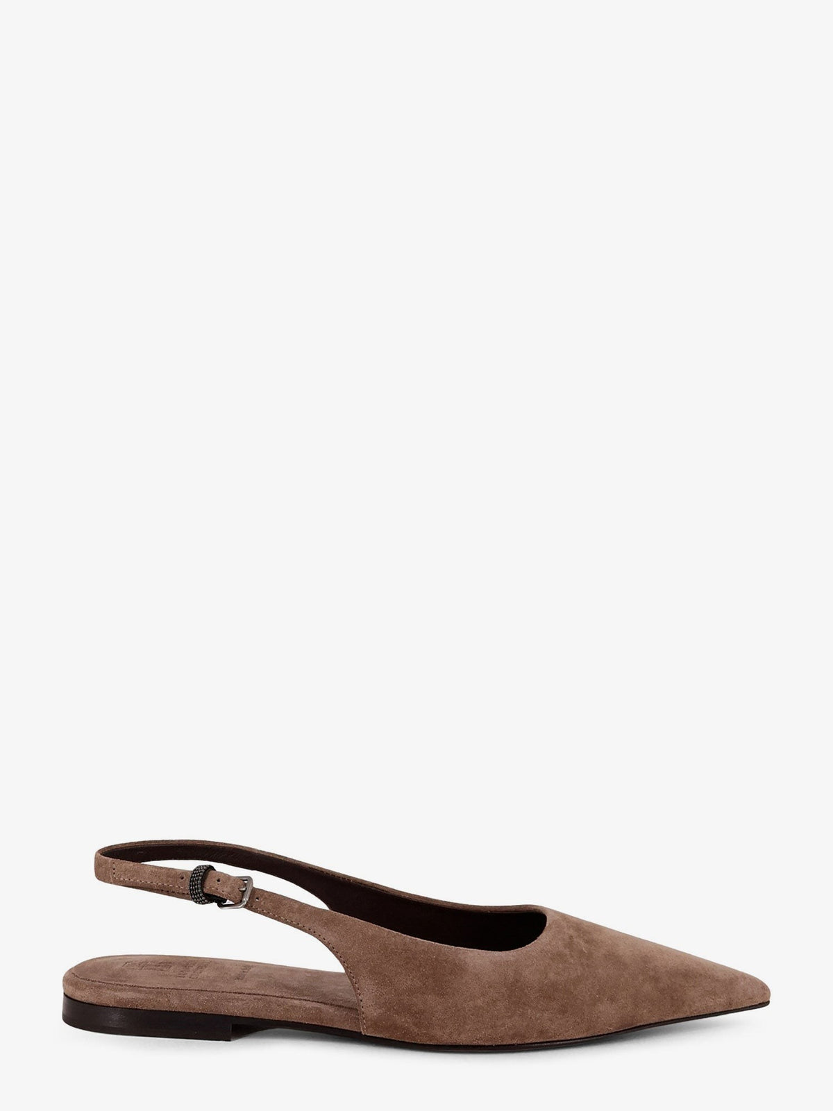 Brunello Cucinelli Women's Suede Ballerinas Gold