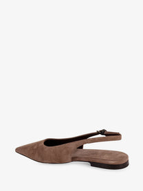 Brunello Cucinelli Women's Suede Ballerinas Gold, view 3