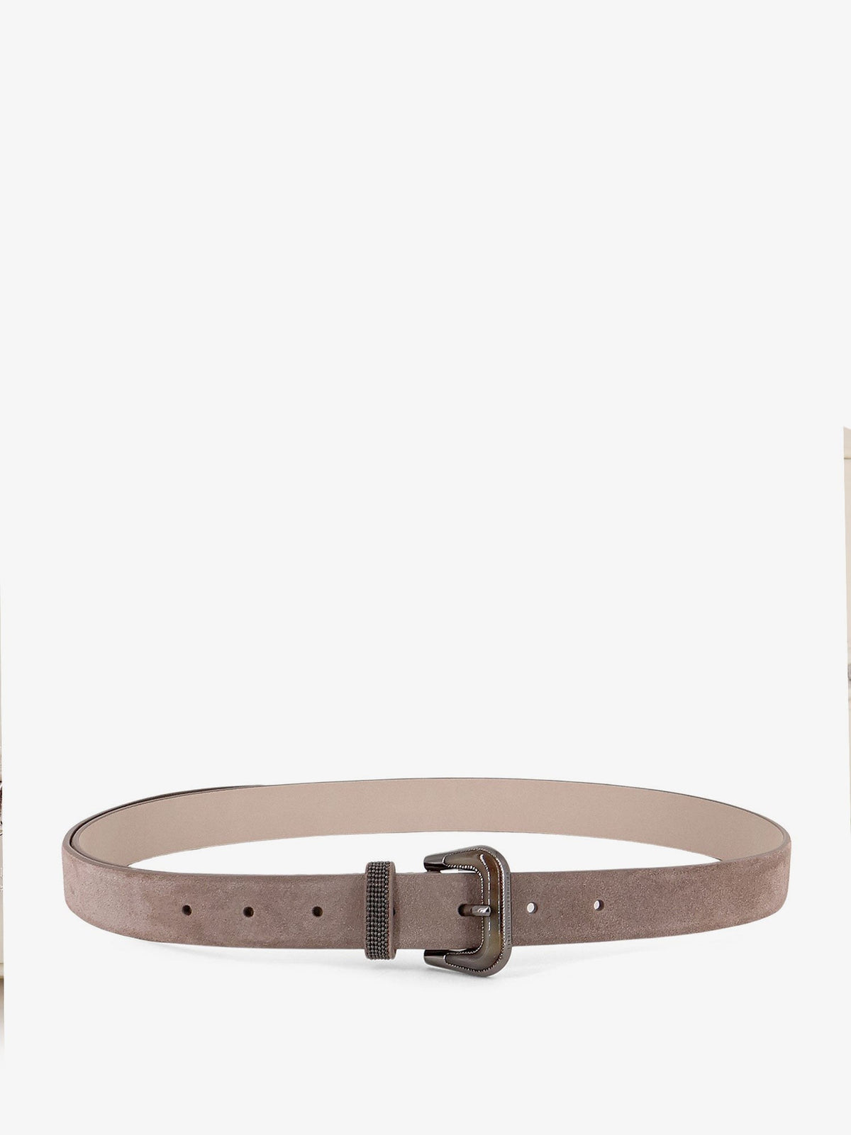Brunello Cucinelli Women's Suede Belt Gold