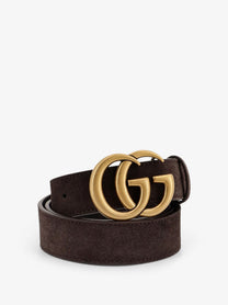 Gucci Men's Suede Belt Gold Gucci