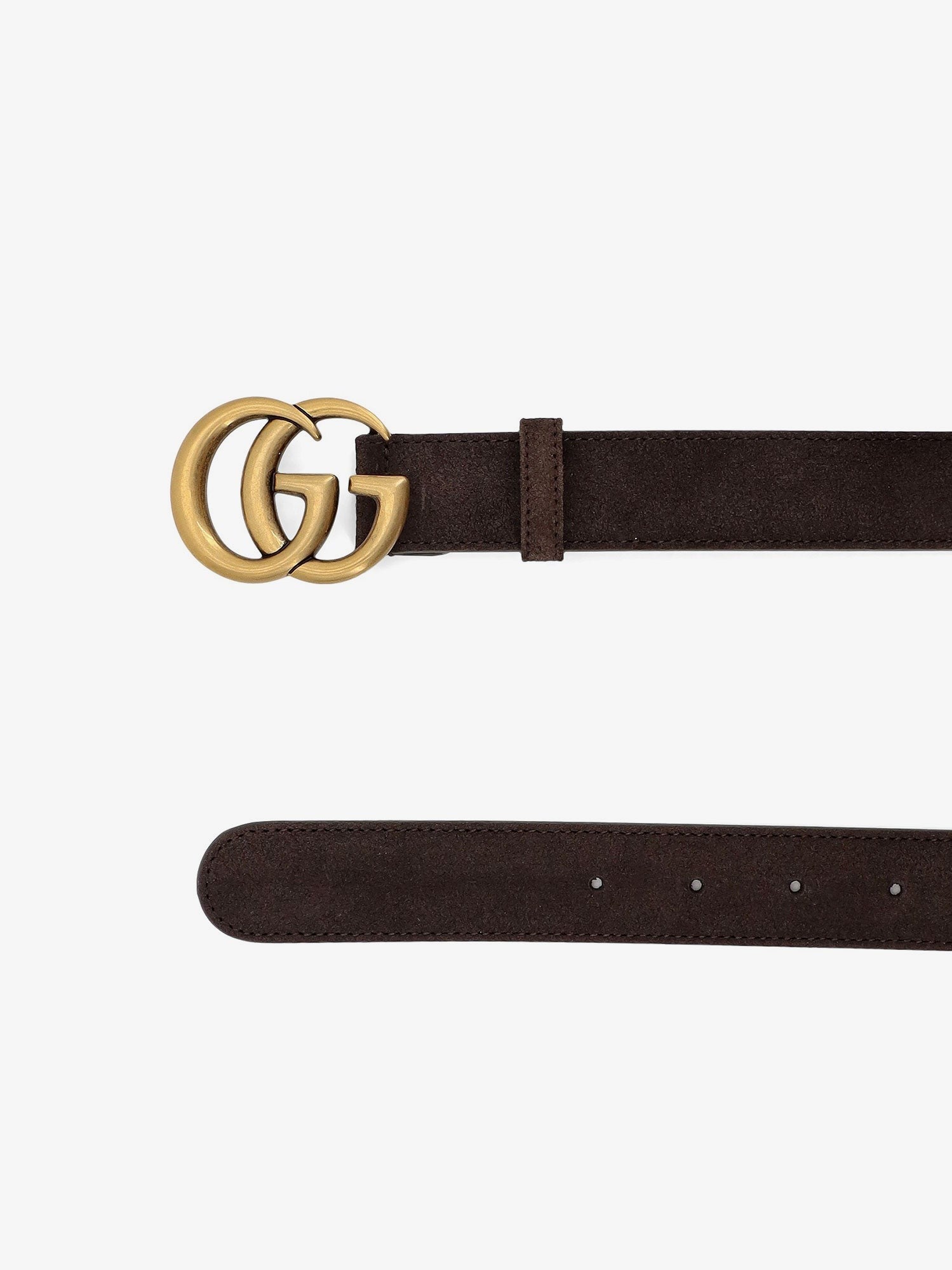 Gucci Men's Suede Belt Gold Gucci