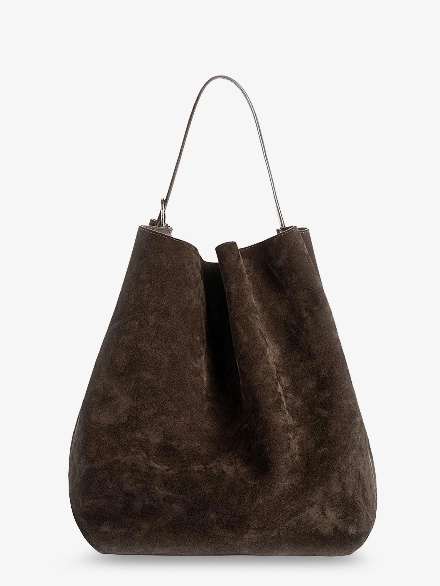Toteme Women's Suede Belted Tote Shoulder Bag Brown