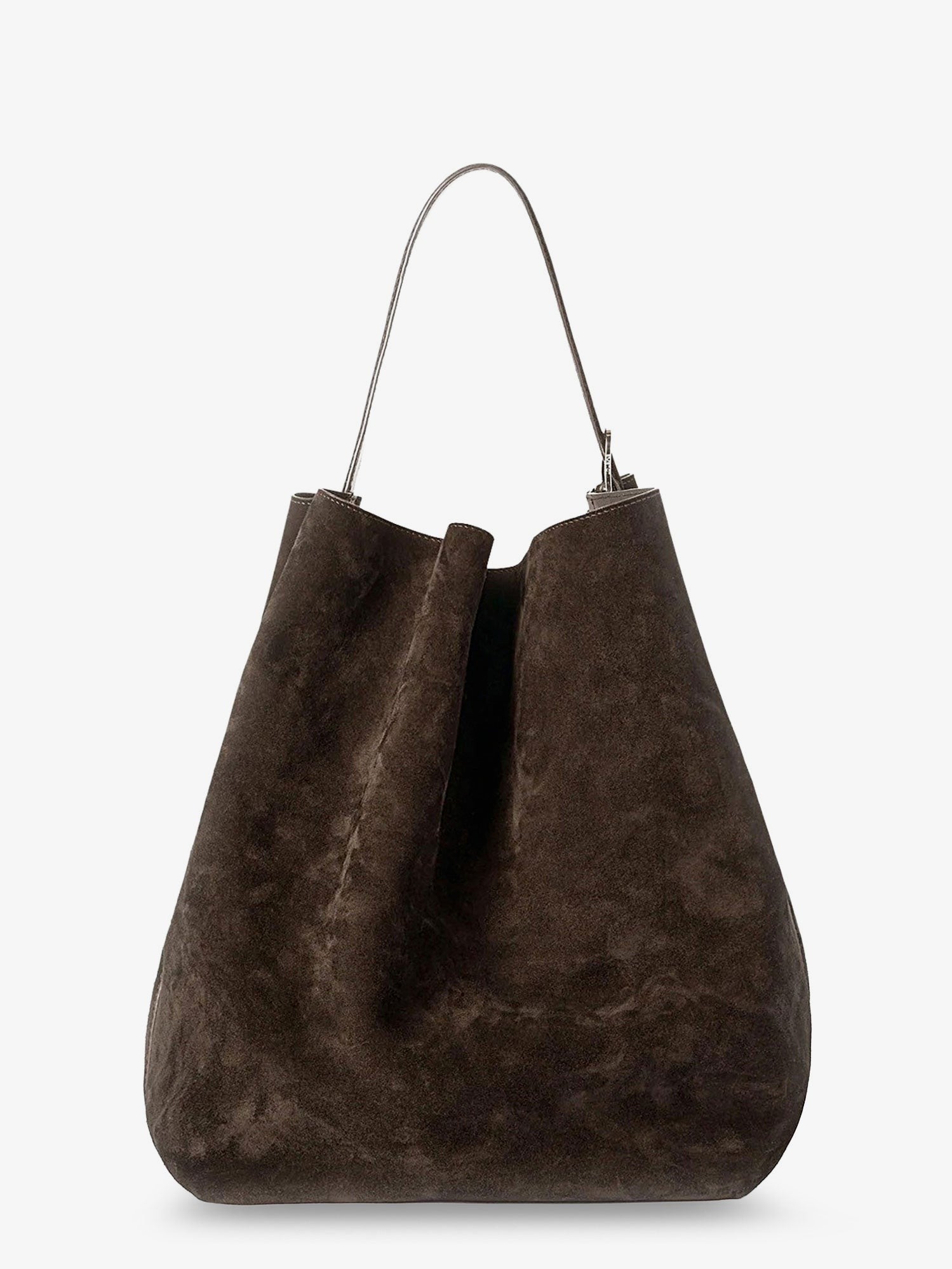 Toteme Women's Suede Belted Tote Shoulder Bag Brown